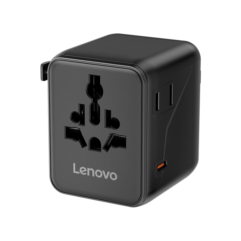 Lenovo PD35W Fast Charging Universal Travel Adapter Multi-Functional Socket for Global Use Compatible with Hong Kong, Macau, Japan, Korea, Europe, UK, US, and Australia Standards