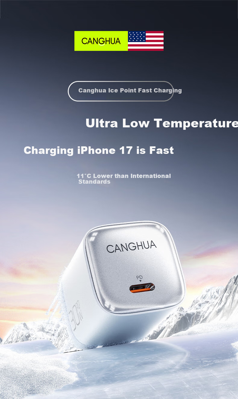 CangHua [MFI Certified] Apple 14 Charger, Gallium Nitride Fast Charging Set, PD30W/20W Charging Head, Suitable for IPhone14/13ProMax/12/11/8/iPad Phones 1
