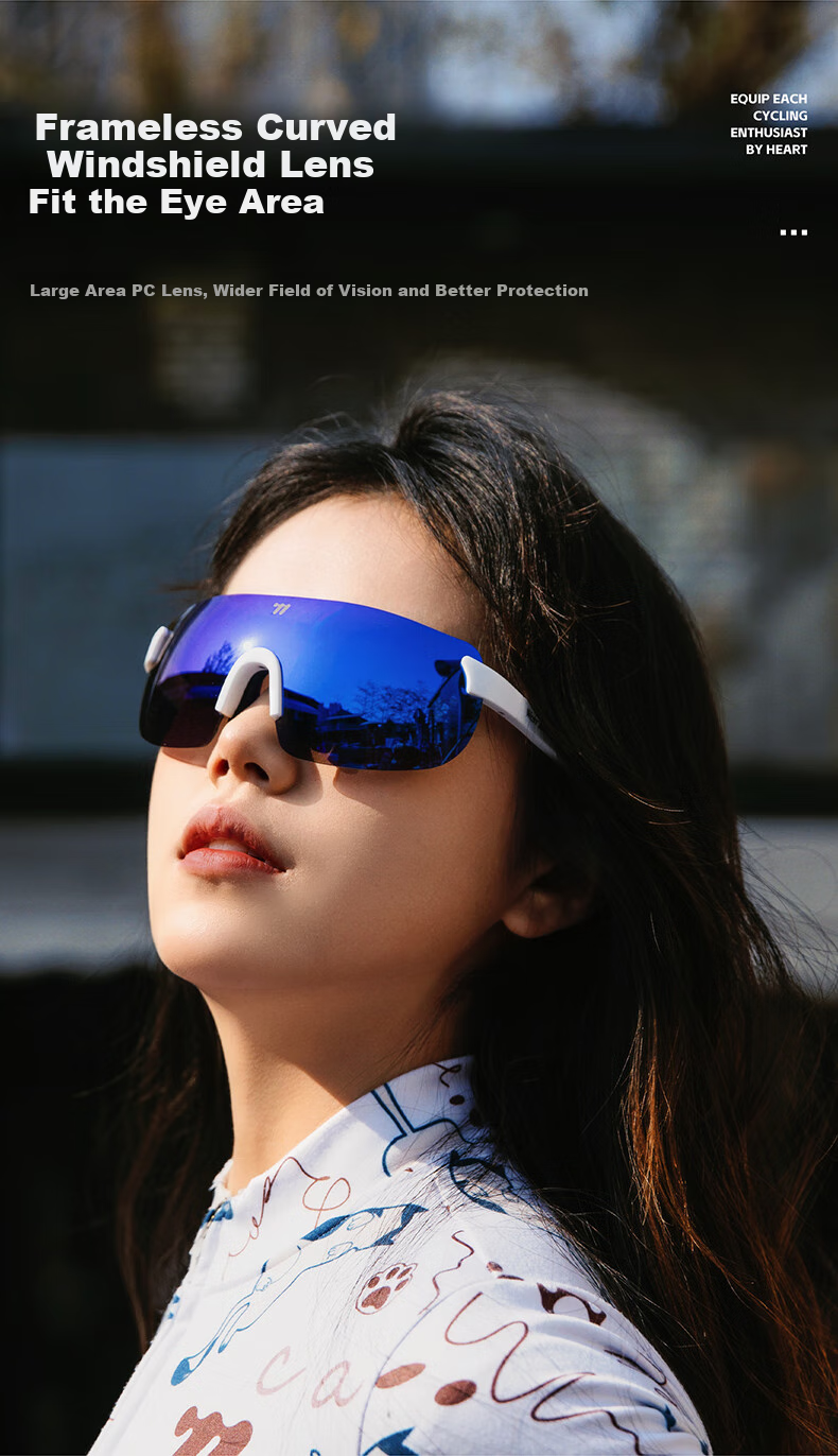 WestBiking Windproof And UV-Resistant Lightweight Cycling Glasses, Transparent Photochromic - Black Frame 4