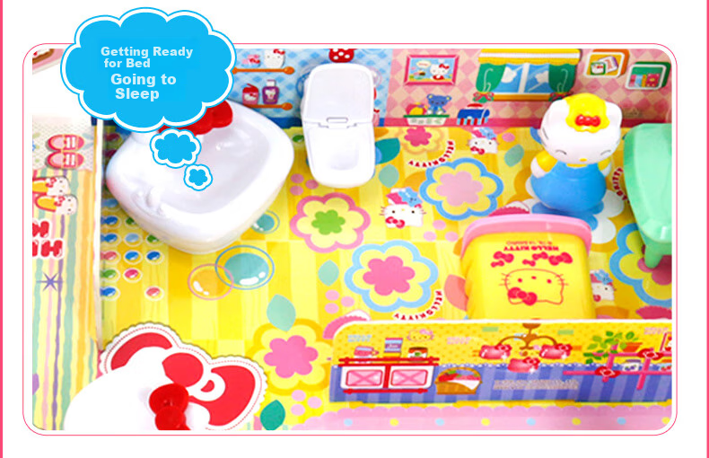 Qiji Hello Kitty Toy Kitchen Playset for Girls, Pretend Play, Children's Christmas Gift 12
