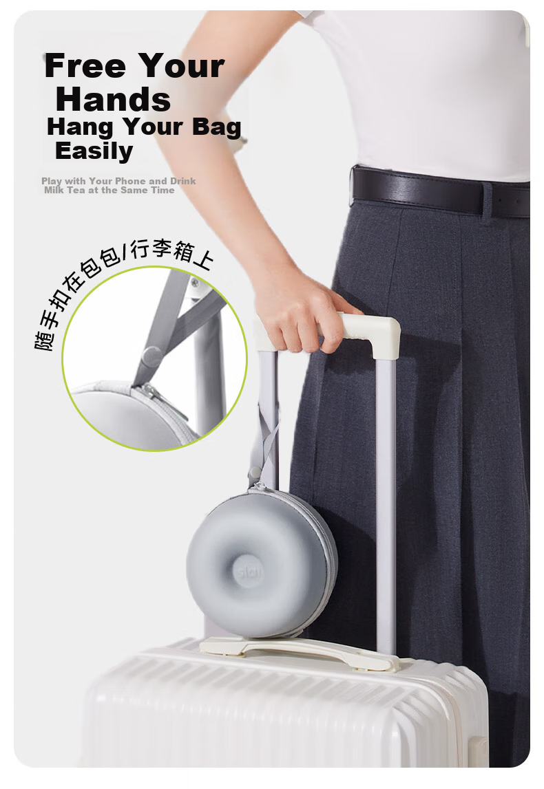 Silaiyi U-Shaped Neck Pillow, Airplane U-Shape Neck Support, Inflatable Memory Foam, for Airplane, Train, High-Speed Rail Travel, Portable And Collapsible Neck Pillow 8