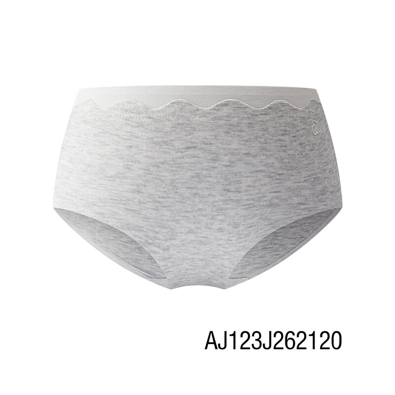 AIMER KIDS New 3A Antibacterial Girls' Mid-Waist Seamless Bonded Boxer Briefs - Cloud Gray Milk Cap 160