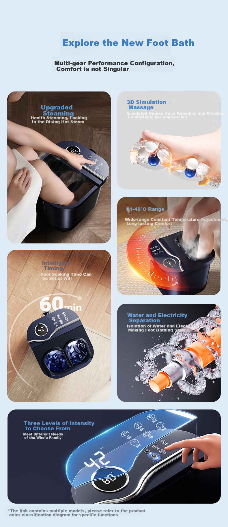 SUPOR [Mid-Autumn Festival Gift] Foot Soaking Bucket, Electric Foot Bath, Constant Temperature Heating, Fully Automatic Massage, 2026 Over-Knee Deep Bucket Integrated Machine, Practical Gift for Female Teachers 3
