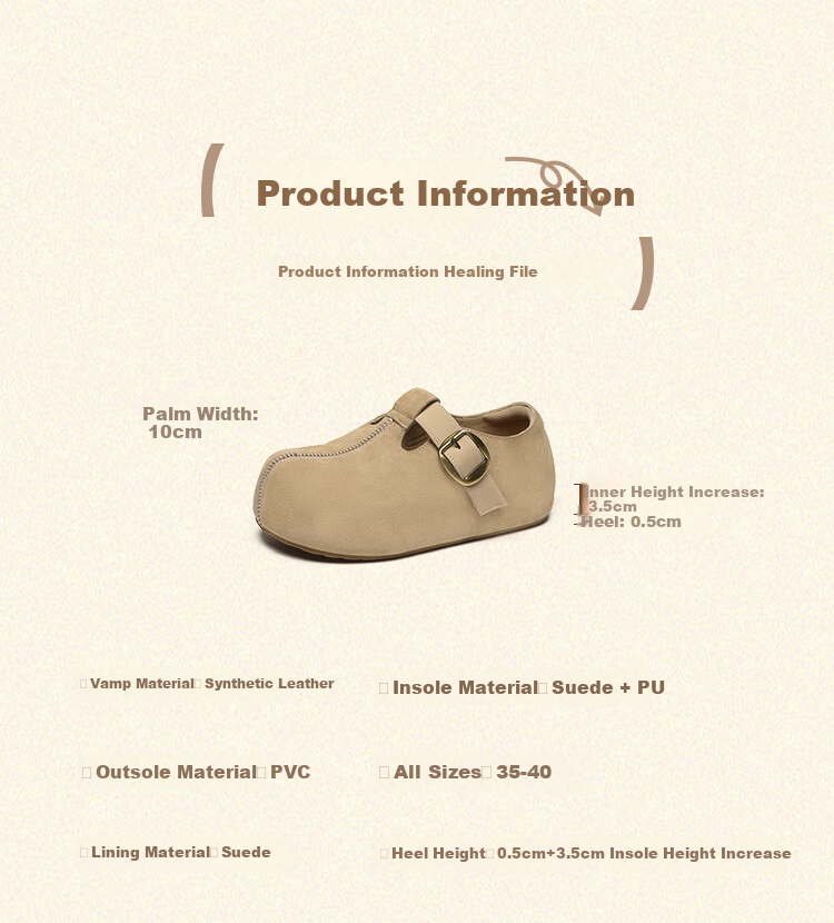 ZHR Height-Increasing Birkenstock Sandals for Women, Kappa Versatile Women's Shoes, Spring And Autumn Lightweight Casual Flats, JT191 Camel Color Size 35 9