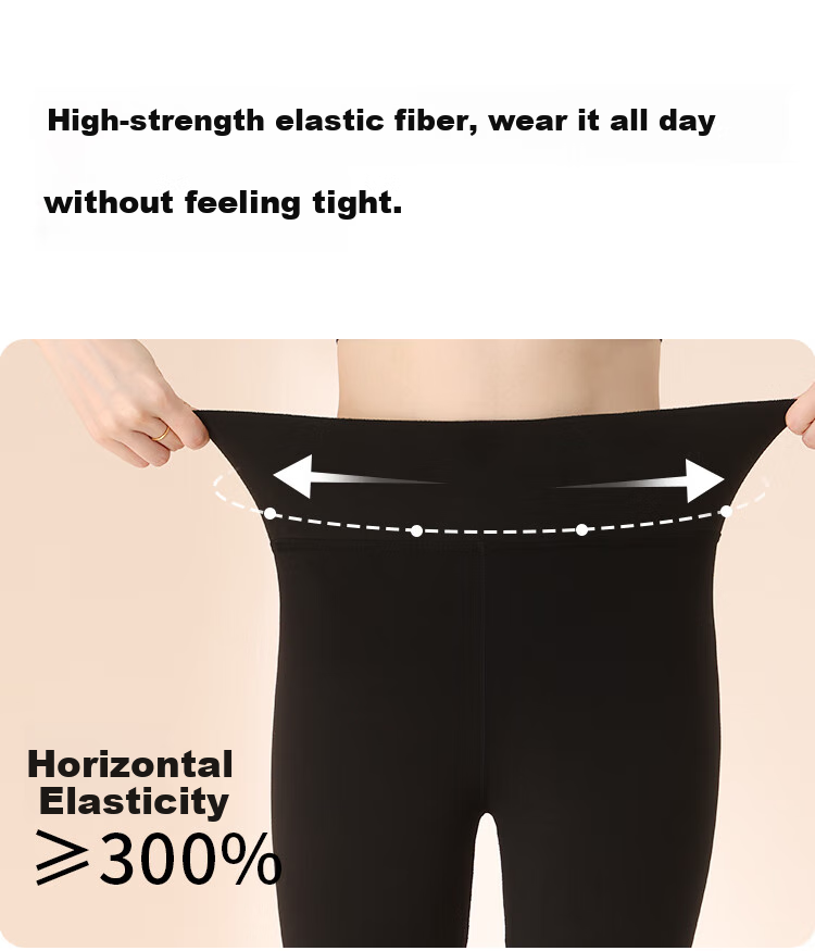 MiiOW Cationic Thermal Pants for Women, 10A Antibacterial, High-Waist Butt-Lifting Autumn Pants, Thickened Fleece-Lined Base Layer, Dark Gray, Size M 13