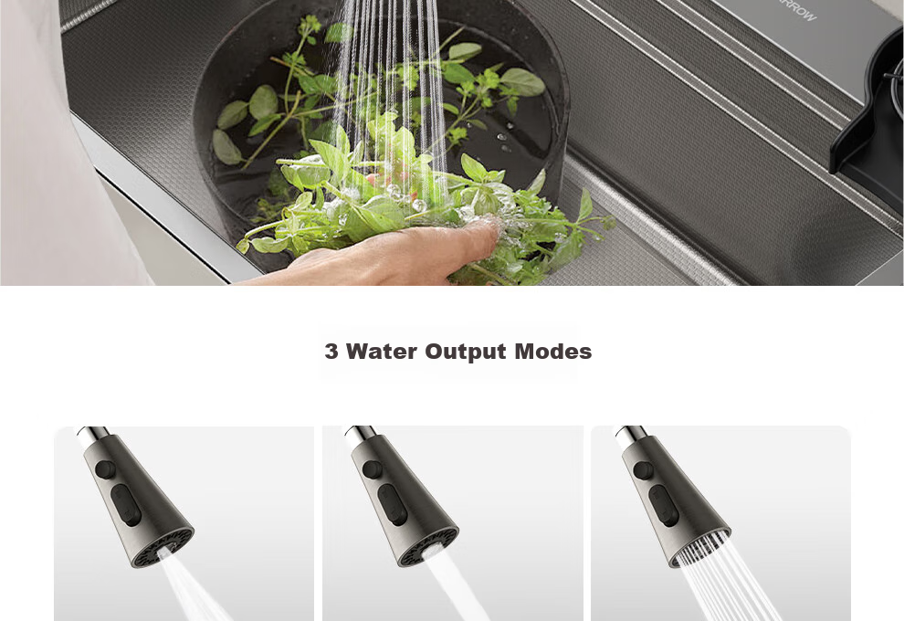 ARROW 3mm Thickened Large Single Sink, 304 Stainless Steel Vegetable Washing Basin, Handmade Nano Sump [Renovation Subsidy 15%] 32