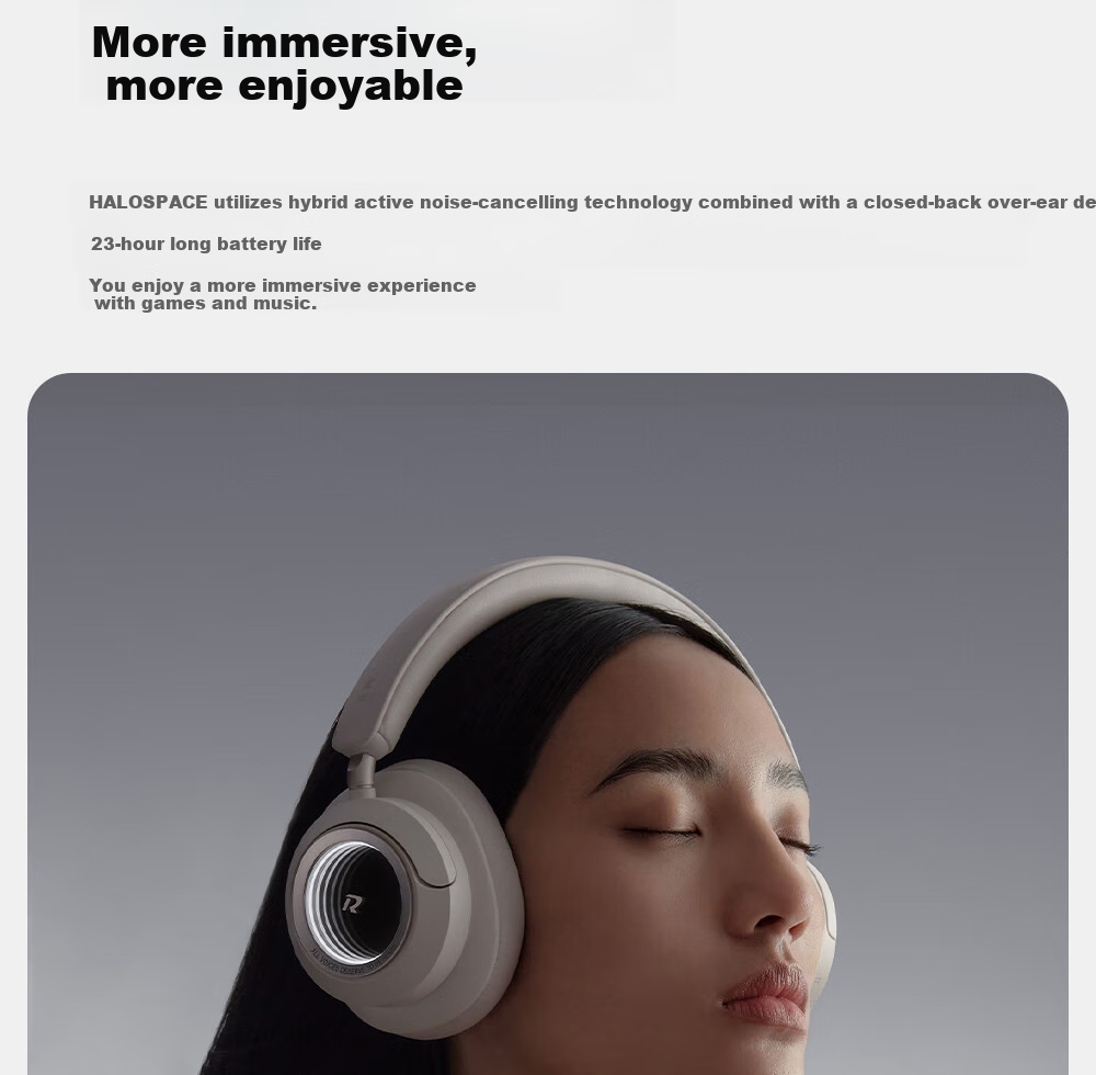 EDIFIER Halo Space Over-Ear Active Noise Cancelling Bluetooth Headphones, Gaming Headset, Wireless Bluetooth, 2.4GHz, High-Definition Microphone, Breakthrough Black, Graduation Gift 16