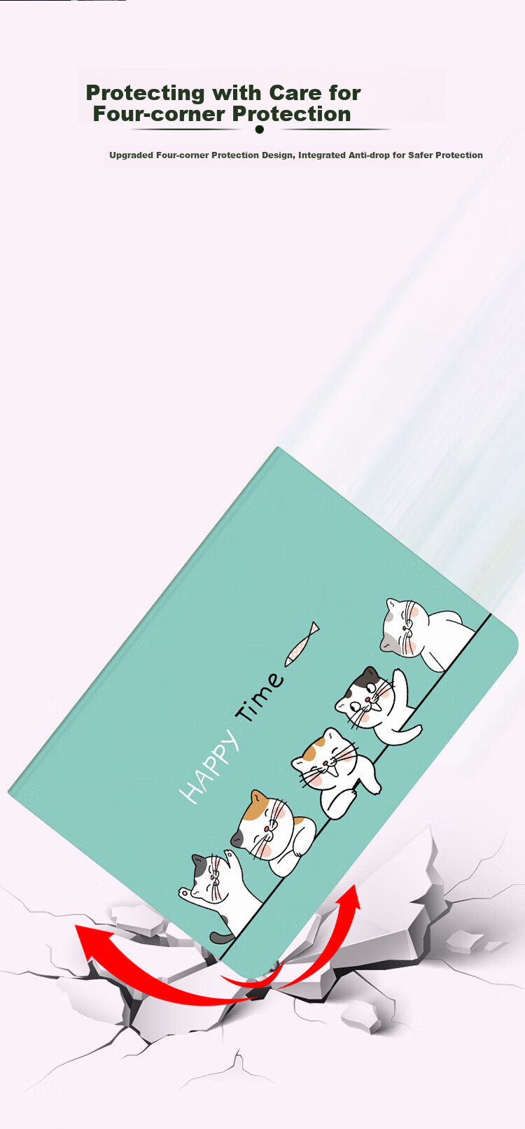 Shihan Compatible with Honor Tablet 9 Case, 12.1 Inch 2023 Model, Student Office Creative Cartoon Cute Full Protection Slim Anti-Drop Wear-Resistant Tablet Computer Protective Case with Support 6