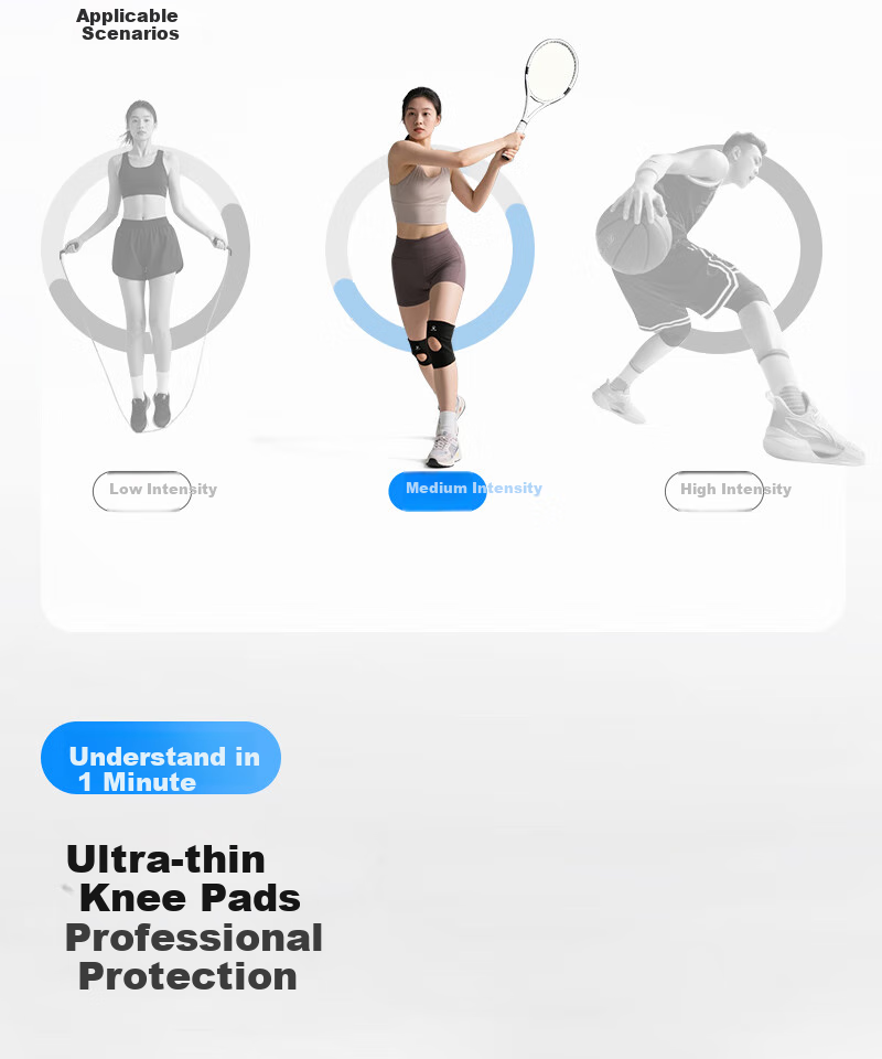 KELME Knee Brace, Meniscus Support, Sports Joint Patella Strap, Lightweight for Summer, Suitable for Men And Women, Running, Hiking, Badminton, Knee Protection Gear 3