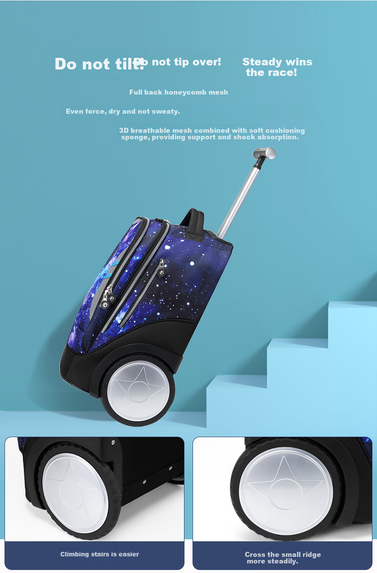 Dijiuchengbao Trolley Backpack for Primary School Students Grades 3-6 Boys And Girls Middle School Students Large Capacity Children's Backpack 8