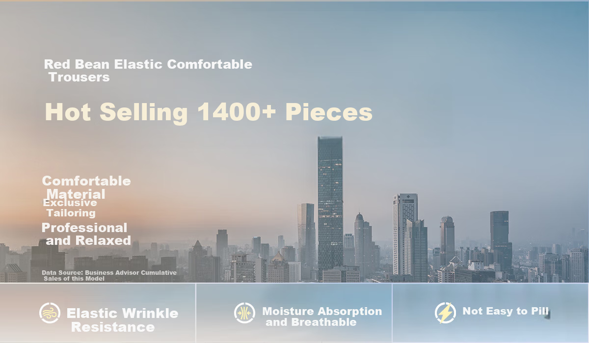 Hodo Wrinkle-Free Dress Pants for Men, Business Formal Wear, Draping Straight-Leg Professional Suit Trousers 1