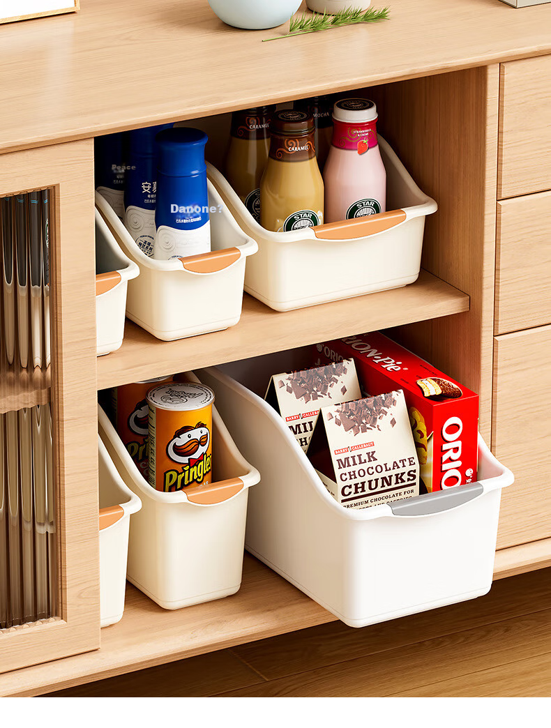 Youjialiangpin Cabinet Storage Box, Household Kitchen Gap Organizer, Snack And Seasoning Container, Drawer-Style Plastic Miscellaneous Item Sorting Basket 7