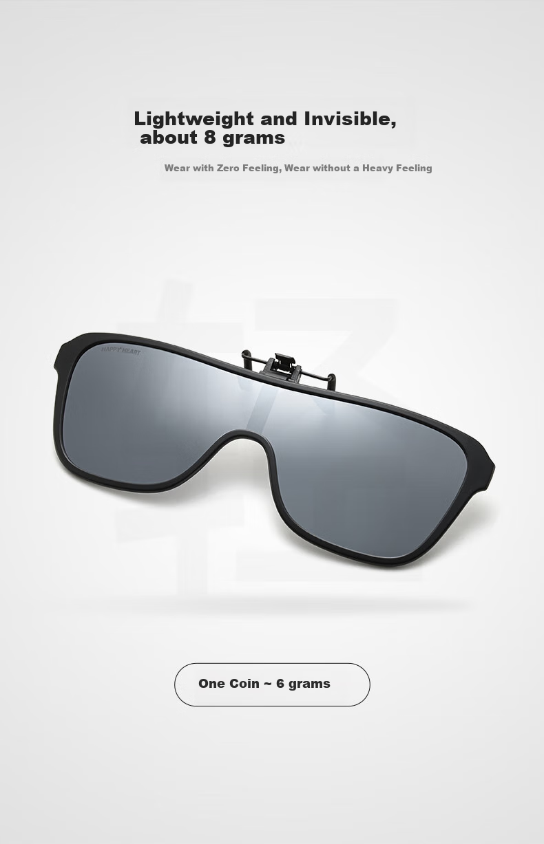 Chaersitaoxin Clip-On Sunglasses for Nearsighted Men And Women, Polarized Driving Glasses, Sun Protection Clip-On Sunglasses, Sports Mercury 3