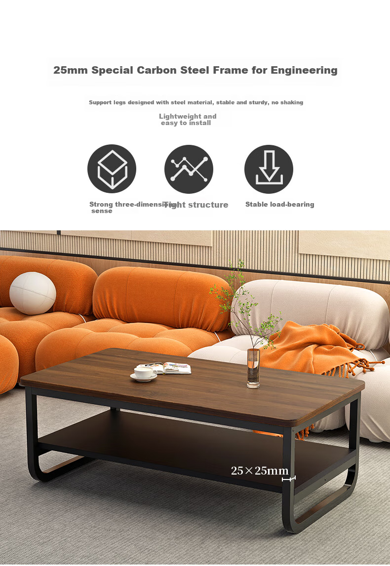 Fanshe Coffee Table for Small Apartments, Modern Minimalist Living Room Coffee Table, Office Tea Table, Simple Wooden Sofa Side Table 6