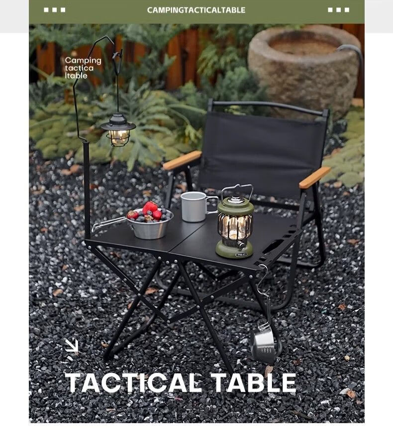 Hakkai Bird Outdoor Folding Table Portable High-End IGT Camping Shadow Tactical Multifunctional Picnic Table Quick-Open Small Tea Table 3
