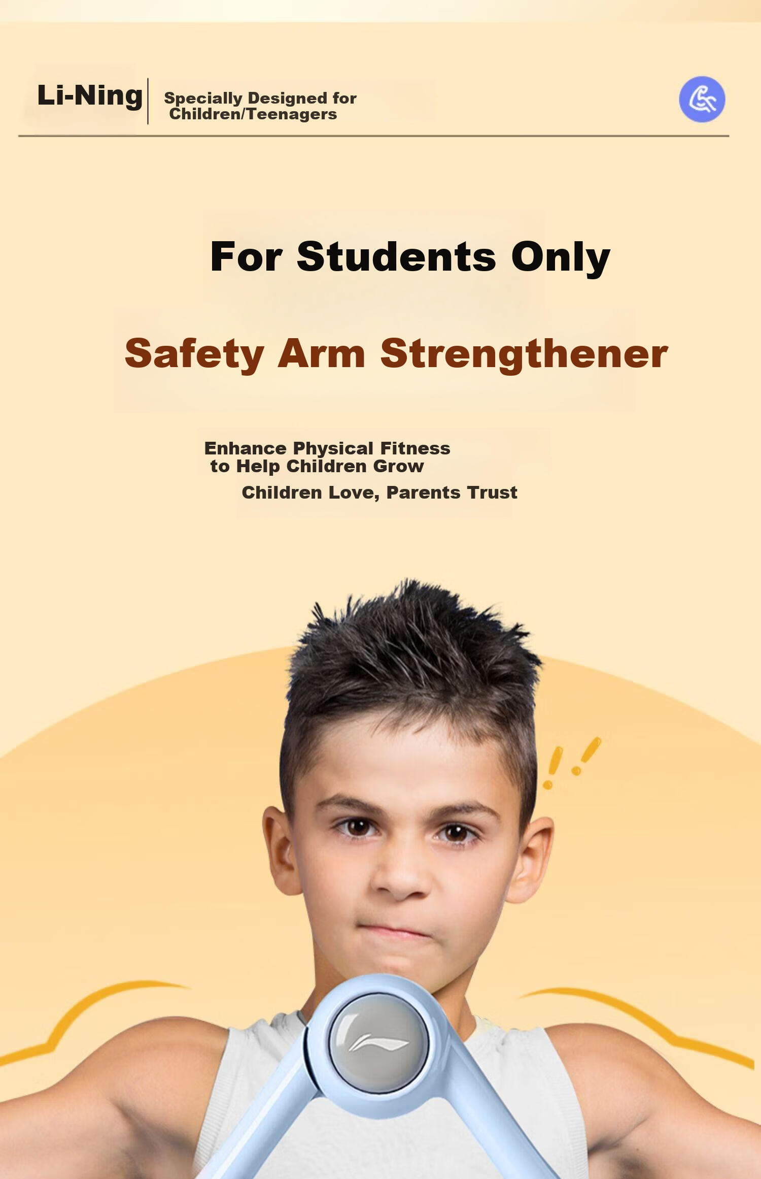 Li-Ning Children's Arm Strength Training Bar 10kg New Model Arm Strength Rod for Primary School Students, Teenagers, Boys And Girls Exercise Grip Strength 3