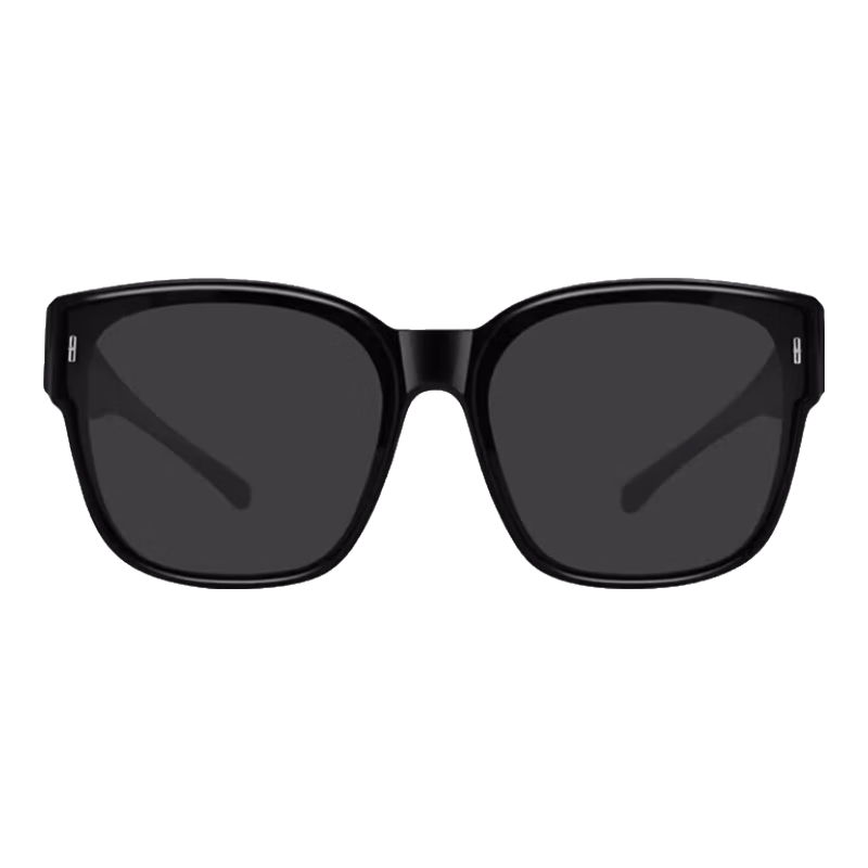 LOESY Polarized Sunglasses for Myopia, Lightweight Fashionable UV Protection, Unisex Black Frame with Dark Gray Lenses