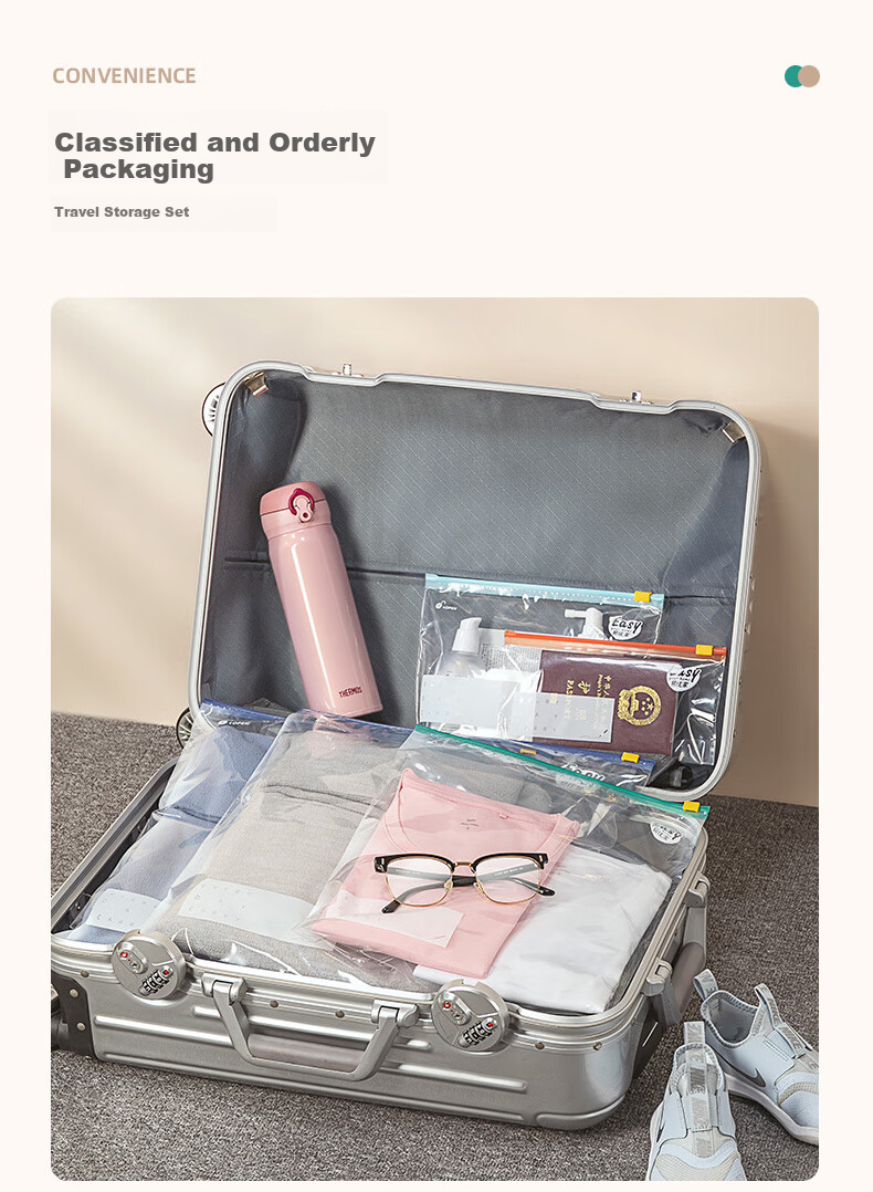 Easy Your Home Sealing Bags Travel Clothes Storage Bags Organizer Luggage Underwear Storage Portable Food 5 Large XL Size 4