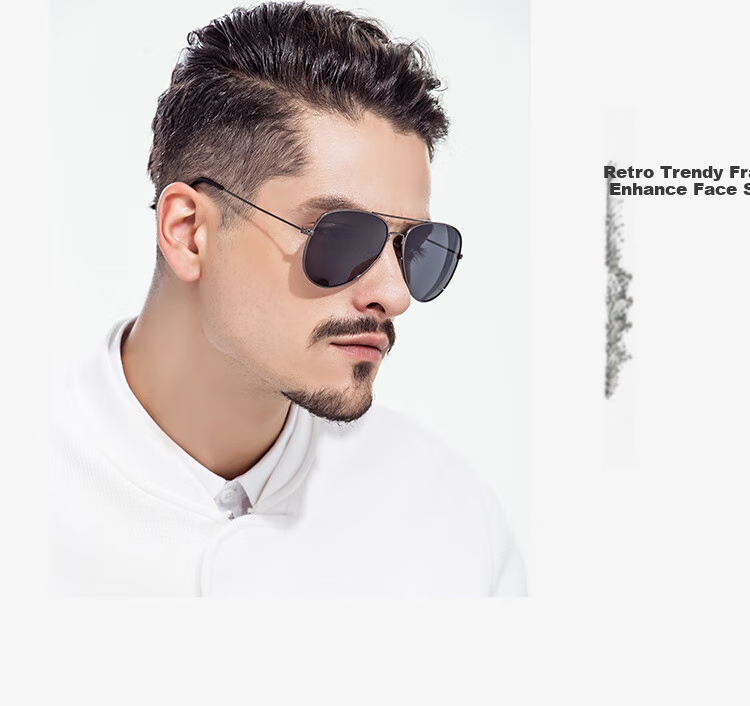 CAXMAN Sunglasses for Men And Women, Polarized Aviator Sunglasses, High Definition Driving Glasses, S1 Gun Frame with Gray Lenses 3