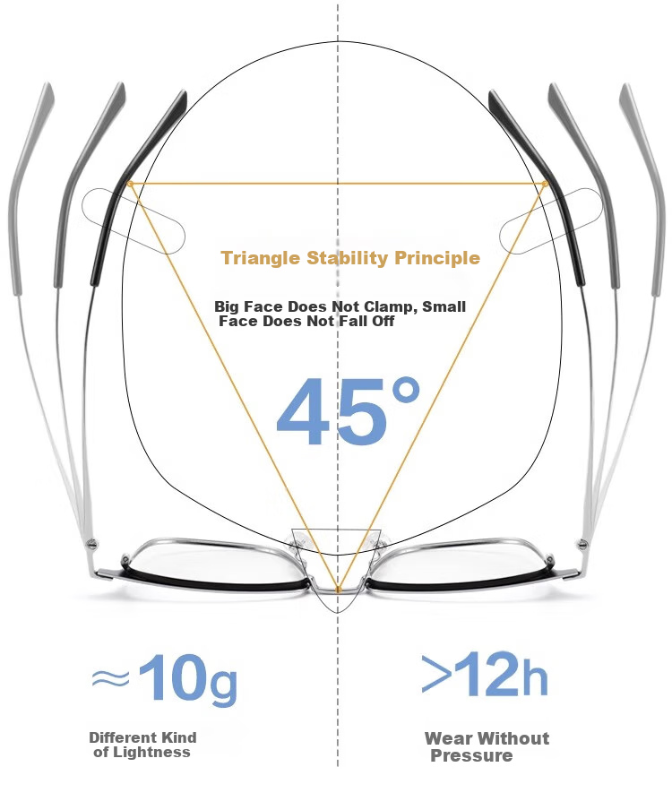 Molake German Imported Natural Crystal Reading Glasses for Men, High-Definition Presbyopic Glasses for Elderly, Premium One-Line Brand 17