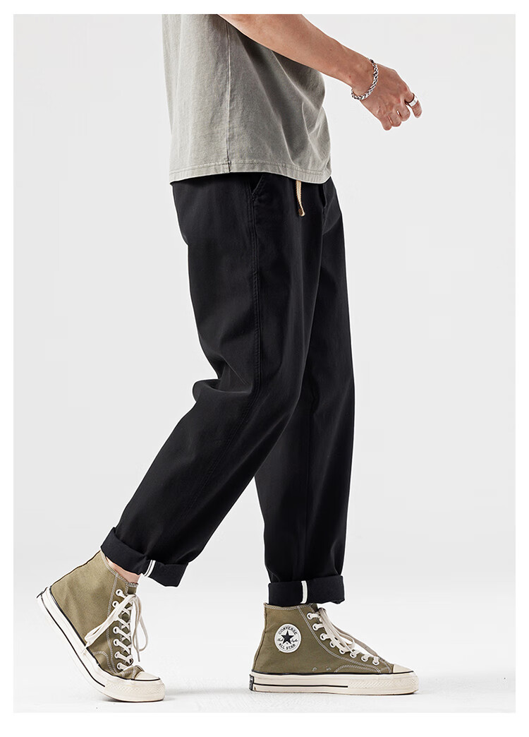 JEEP Casual Pants for Men, Loose-Fitting Trendy Spring And Summer High-End Straight-Leg Cargo Pants, Light Khaki, Size 28 10