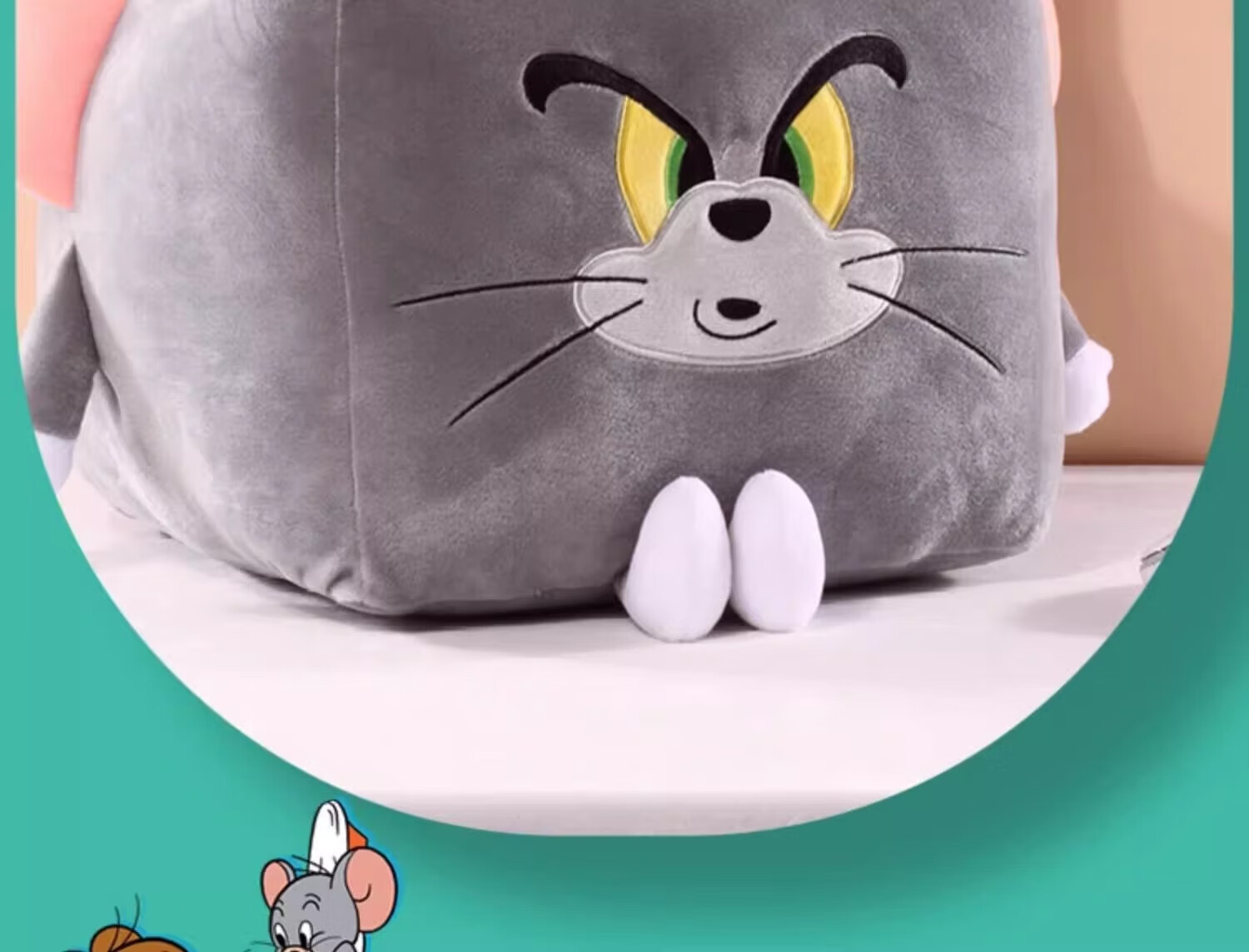 Tom and Jerry Plush Long Body Pillow Sleeping Pillow Girl Hugging Doll Cushion Toy Tom Cat Deluxe Edition 65cm 36