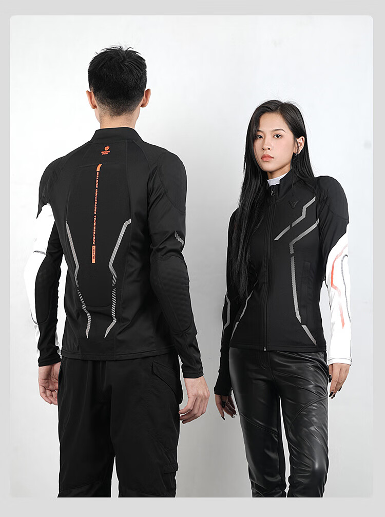 Duhan Wind Rider Motorcycle Riding Armor Jacket Unisex Breathable Quick-Dry Motorbike Riding Gear Anti-Fall CE Protective Gear Four Seasons White 21