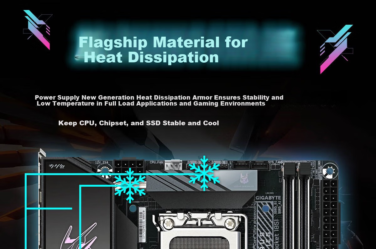 GIGABYTE Ultra-Durable Z890 UD DDR5 Motherboard, Supports Intel CPU Ultra 265K 285K 270K PLUS LGA 1851 12