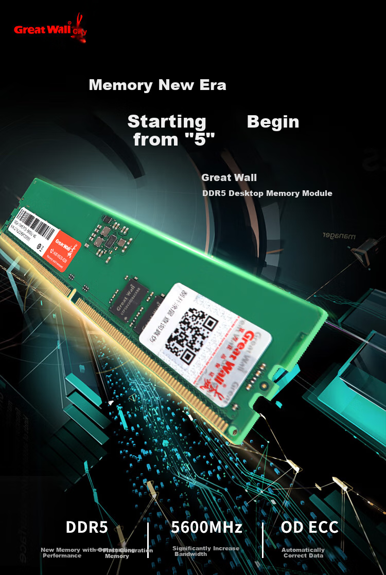 Great Wall 16GB DDR5 4800 Desktop Memory Module 1