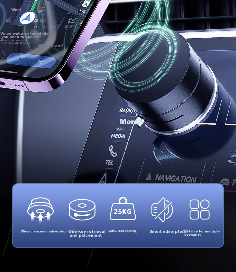 Stiger [Over 10,000 Sold] Car Phone Holder, Vacuum Magnetic Mount, Car Navigation MagSafe Suction Cup Holder 2