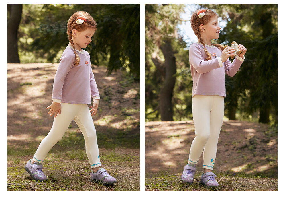 Beitaisi Girls' Pants, Spring And Autumn New Style Versatile Children's Breathable Trousers, Autumn Wear Baby High-Elastic Three-Quarter Length Leggings Socks 23
