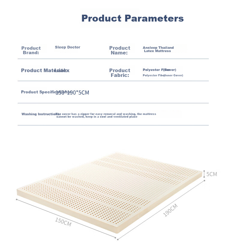 AiSleep Thai Natural Latex Mattress Pad, Foldable Tatami Mat, 93% Latex, 1.5x1.9 Meters 11