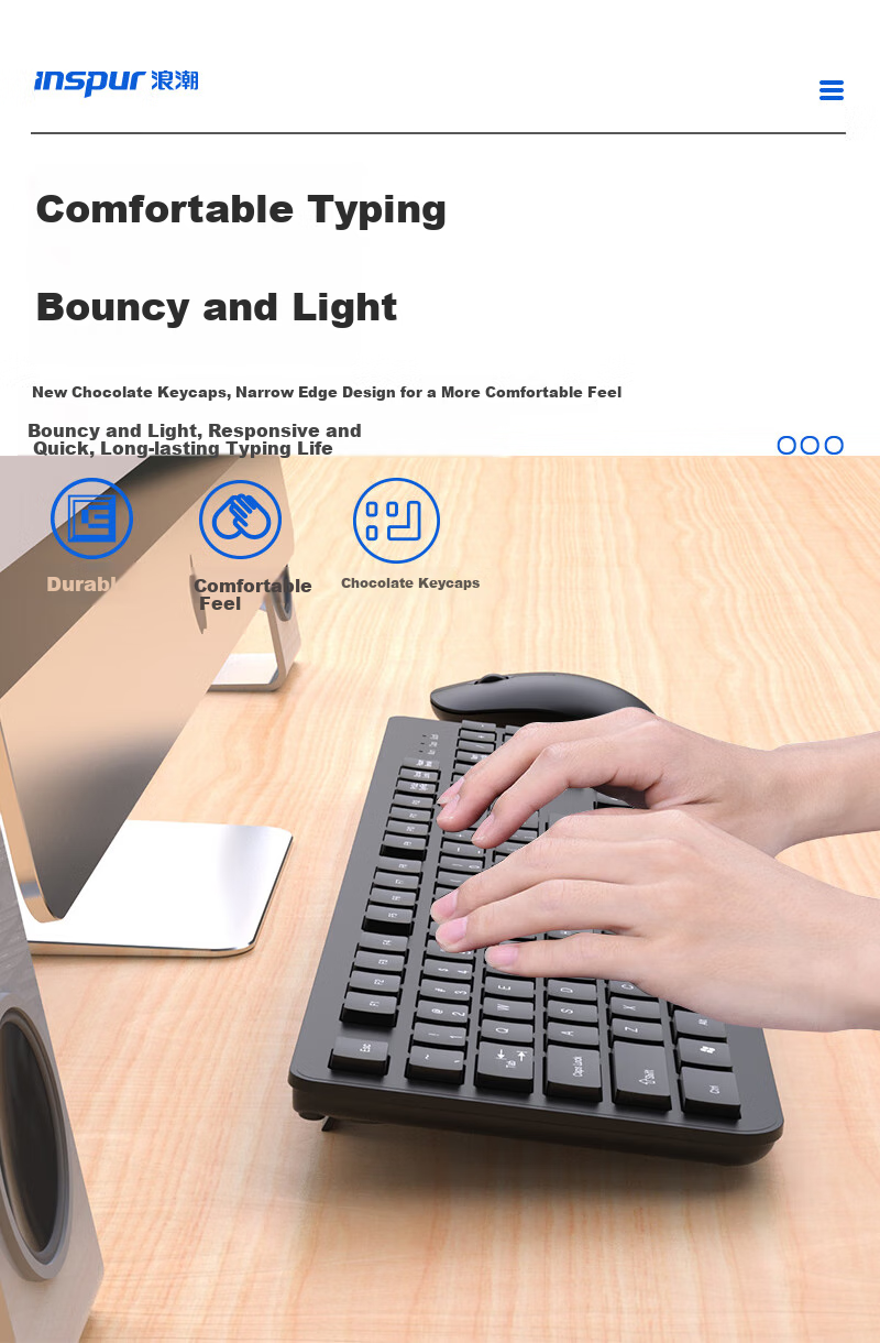 Inspur Mechanical Keyboard [Metal Panel] RGB Backlit 104-Key Red Switch Office Gaming Desktop Laptop Universal 4