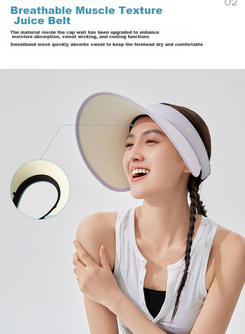 VVC Sun Protection Hat for Women, Summer Visor Cap, Outdoor UV Protection Sun Hat, Cycling Cap, Sunhat, Cream White 6