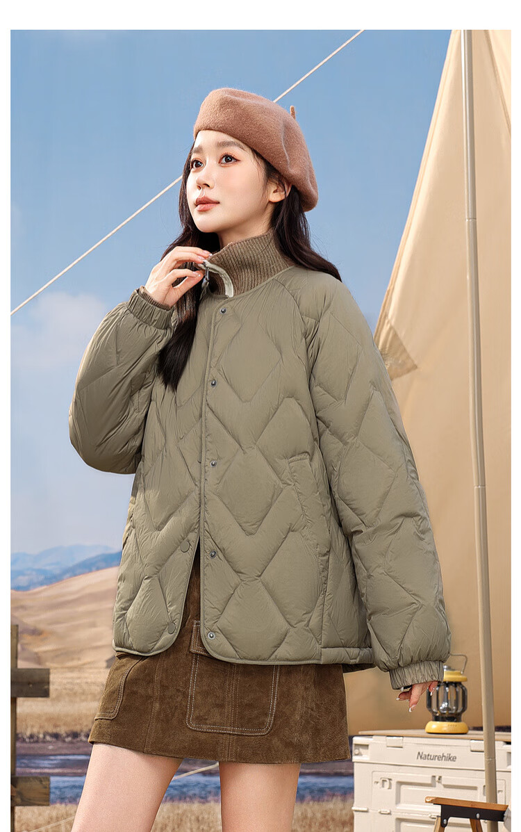 SNOWFLYING 2025 New Fashion Classic Versatile Lightweight Down Inner Shirt Windproof Cuff Warm Women's Short Down Jacket 8