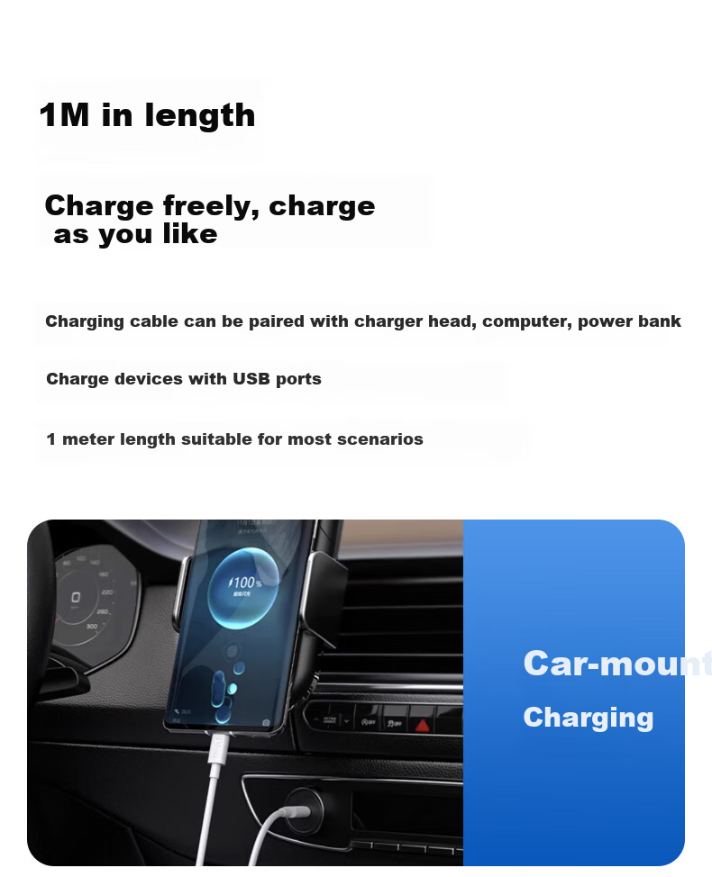 Masentek Dual Type-C Interface Phone Charging Data Cable Compatible with Apple 15/16/17/18 Pro, Android, Huawei, Universal USB-C PD Fast Charging Max Xiaomi Micro 10