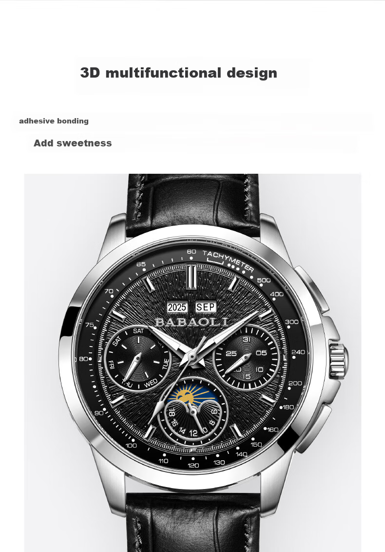 Babaoli Brand Men's Watch, 2026 New Model Fully Automatic Mechanical Watch with Luminous Dial And Date Display, Top Ten Birthday Gift for Boyfriend 7