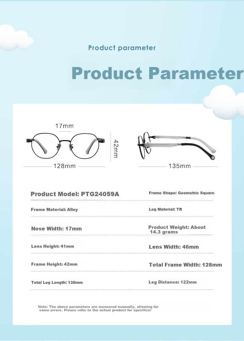 Pulais Youth Children Anti-Blue Light Glasses, Myopia Glasses Frame, Protective Goggles, Eyeglasses, Rose Gold 24059A 7