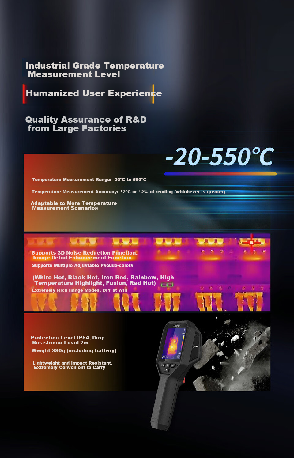 HIKMICRO Infrared Thermal Imager Temperature Meter H10+, High-Precision Industrial Imaging for Electric Power And Underfloor Heating Leak Detectio 4