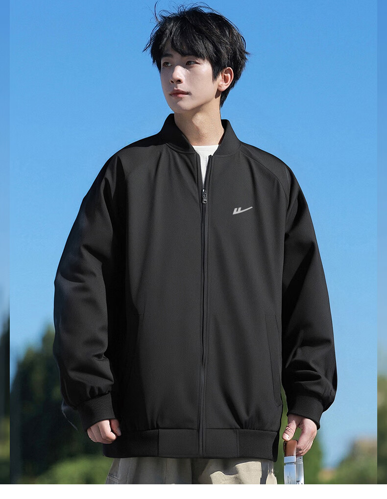 Warrior Men's Jacket, Spring And Autumn Stand-Up Collar Windproof Jacket, Loose-Fitting Outerwear for Men, Outdoor Hiking Mountaineering Coat, Model 7092 7