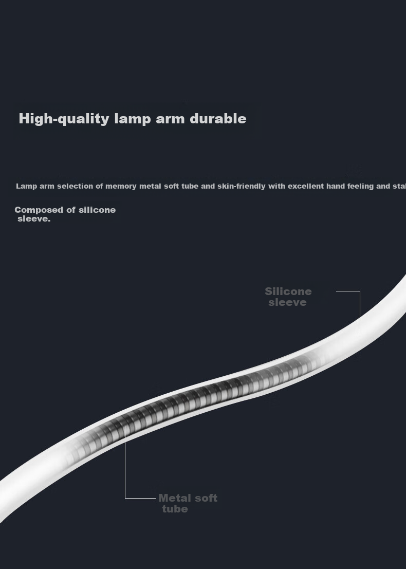 Haoshili Rechargeable Desk Lamp for Children, Students' Dormitory, Bedroom, Office, Work, Study, Reading, LED Bedside Lamp Clip-On Light 12