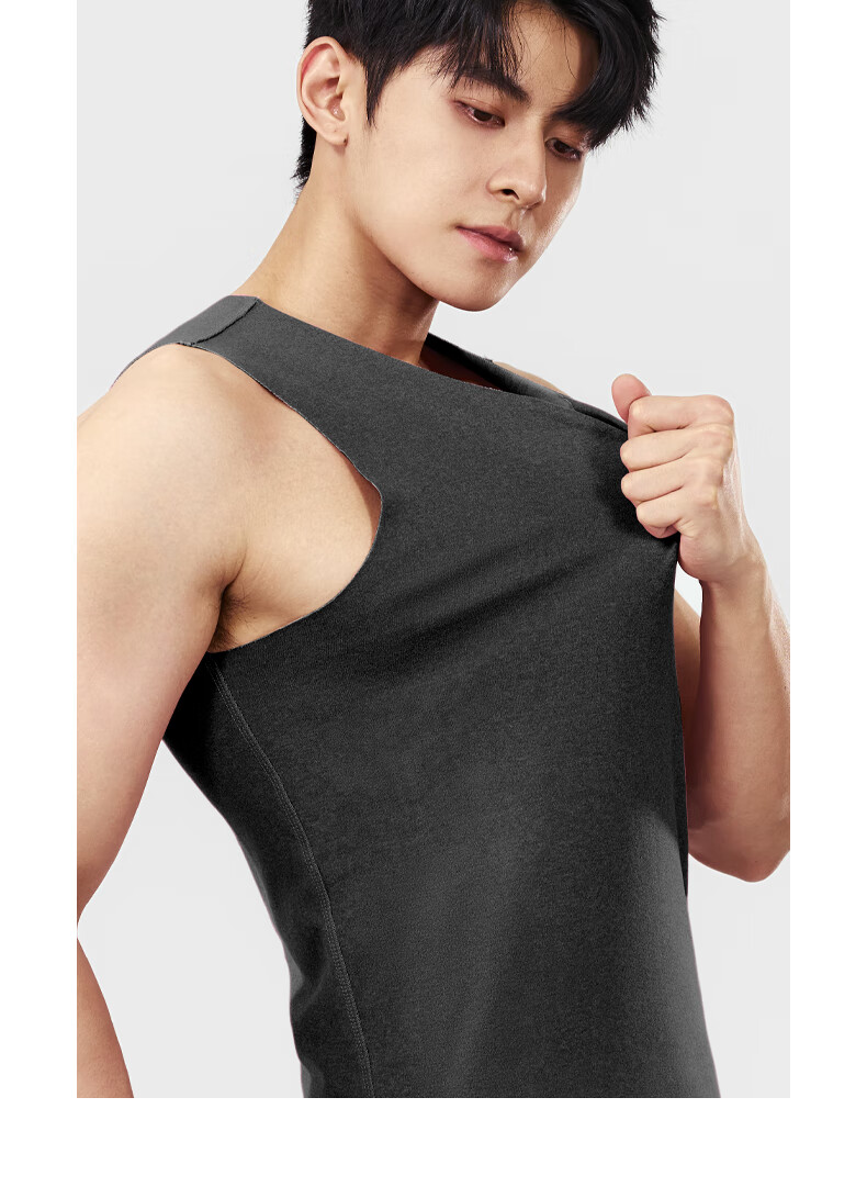 Baleno Wool Silk Men's Vest Winter Heat Retention Warm Breathable Skin-Friendly Youth Basic Solid Color Sleeveless Jacket 7