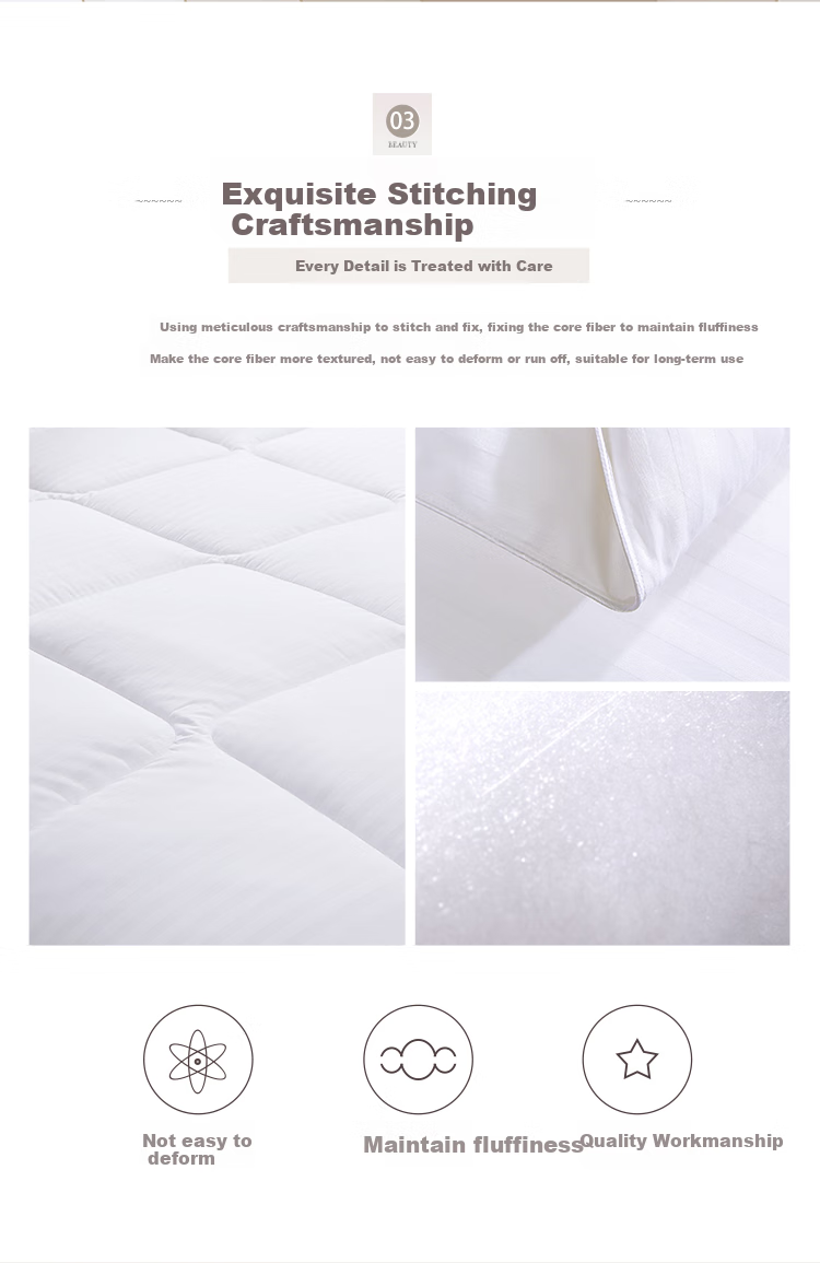 FUANNA Shurun Seven-Hole Antibacterial Fiber Comforter, Winter Quilt, 5 Jin (2.5 Kg), 152*210cm, White 7