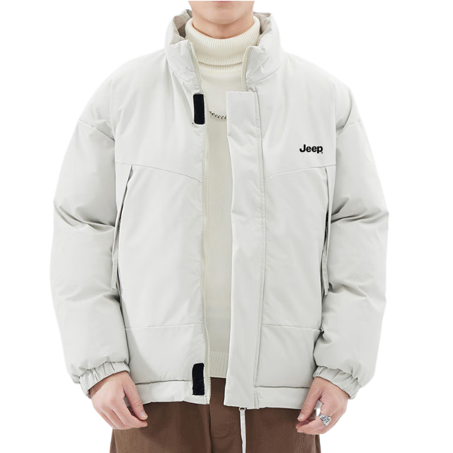 JEEP Men's Thickened Warm Windproof Cotton Padded Jacket Loose Casual Winter Coat