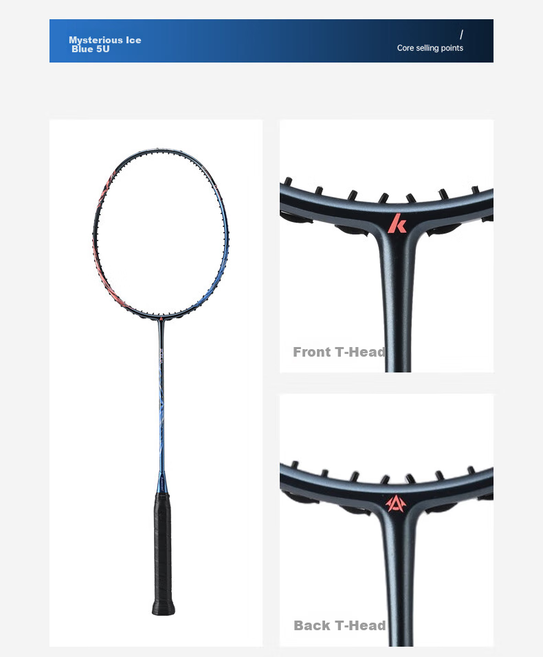 Kawasaki Badminton Racket, Gengjianfeng Qie 5 Full Carbon, Unisex All-Round Racket, Ultra-Light Speed Advanced Racket, Single Racket Bow And Arrow 21