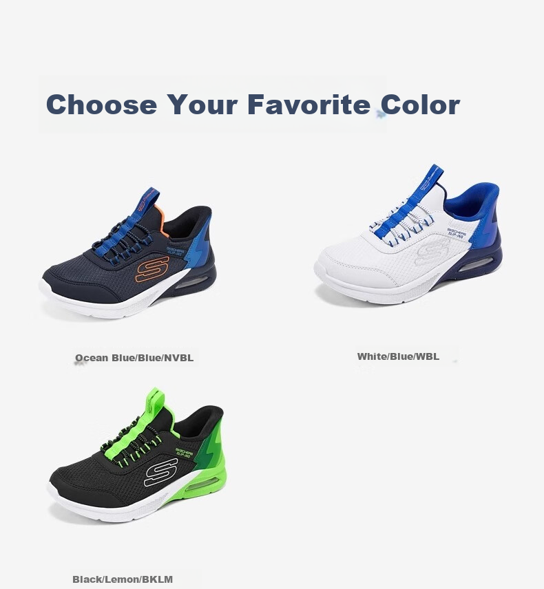 Skechers Children's Comfortable, Stable, Lightweight Sports Shoes for Boys, Fashionable Versatile Classic Casual Sneakers 403890L 26