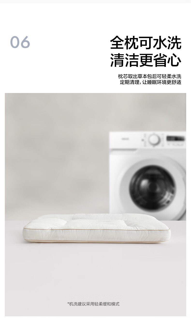 LOVO Herbal Pillow Core Cotton Antibacterial Neck Support Pillow 40*65cm for Students Dormitory 1
