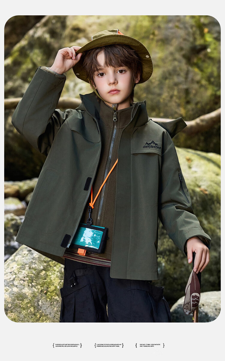 ASK JUNIOR Kids Long Sleeve Jacket Unisex Autumn Windproof Outdoor Running Sports Hiking Coat 18