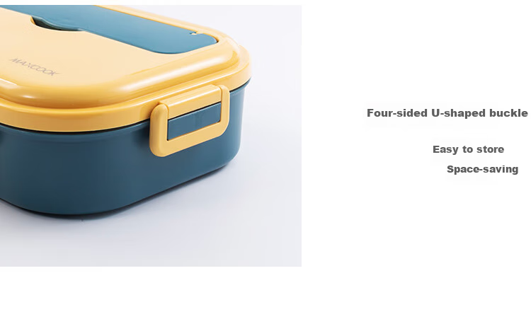 MAXCOOK 316L Stainless Steel Lunch Box, Microwave-Safe 5-Compartment Insulated Student Lunch Box with Utensils And Bag MCFT5906 5