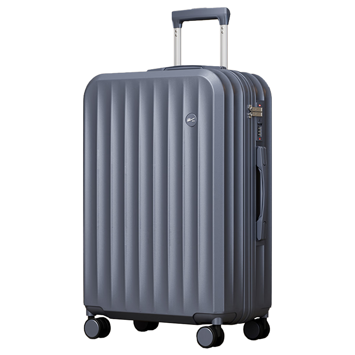 Huili Luggage Suitcase with Cup Holder for Women And Men, Lightweight Leather Trolley Case for Students with Password Lock, Travel Suitcase 26 Inch Starry Gray